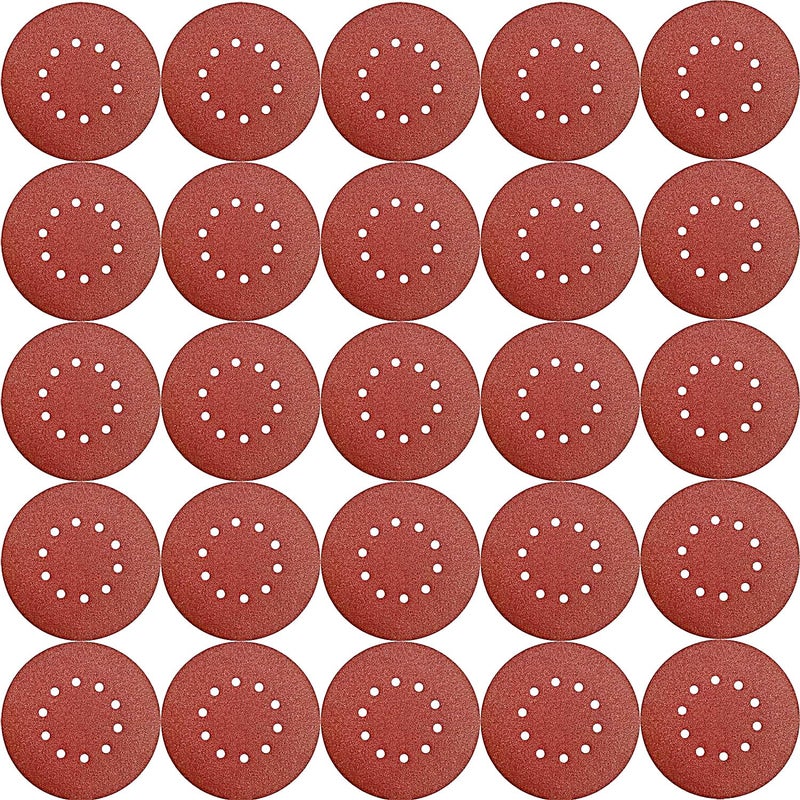 SACKORANGE 50 Pack 9-Inch 10 Hole 40 Grit Hook-and-Loop Drywall Sandpaper - Aluminum Oxide Sanding Disc for ‎9" Drywall Sander Wood Furniture Finishing - Image 1